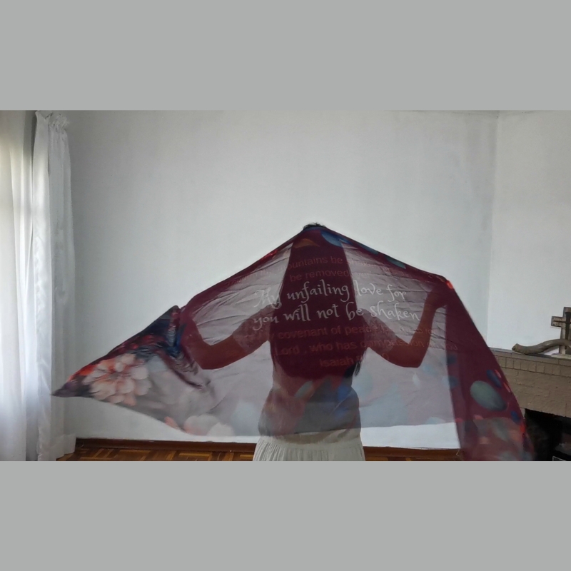 Chiffon Printed Shawl | Unfailing Love - Image 2