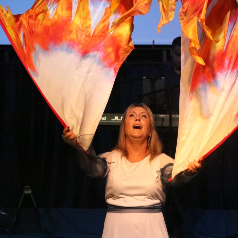 Silk Triple Layer Banner Flags | YAHWEH (Will manifest Himself) - Image 3