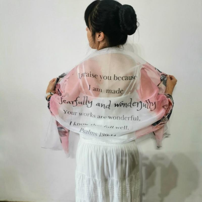 Chiffon Printed Shawl | Fearfully and wonderfully made - Image 2