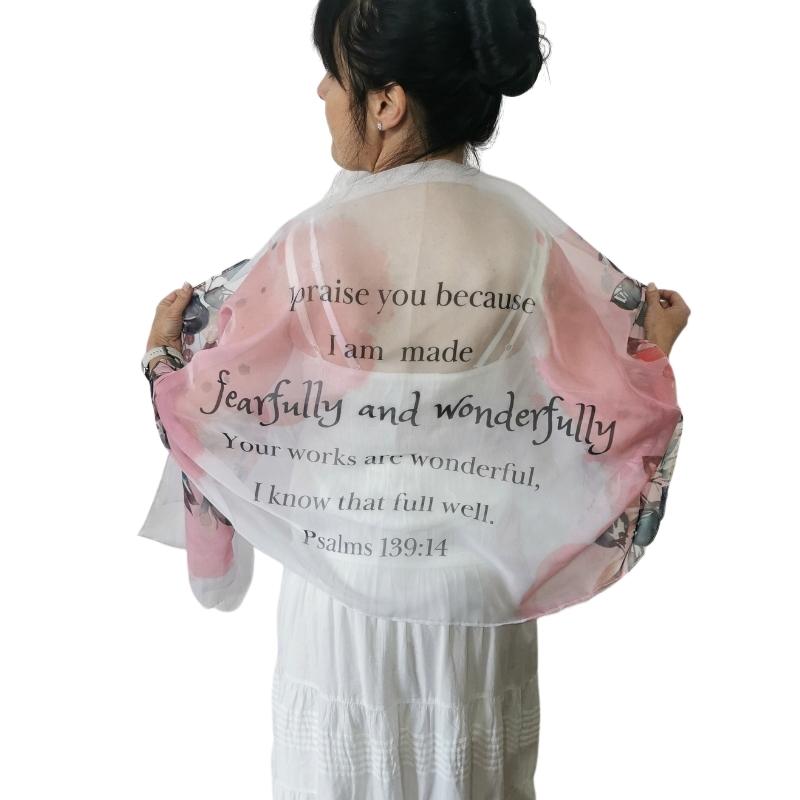 Chiffon Printed Shawl | Fearfully and wonderfully made - Image 3
