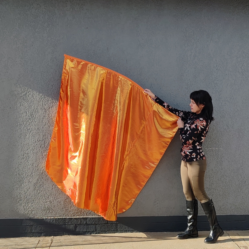 Liquid Metal Lame Flags | Orange Gold - Image 5