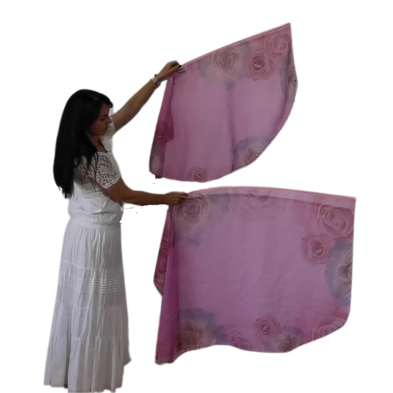 Chiffon Printed Flag | Semi-circle | Rose of Sharon - Image 2