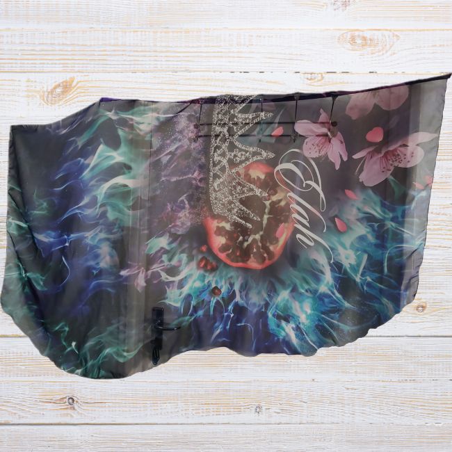 Chiffon Printed Flag | Elah Turquoise | Print marks