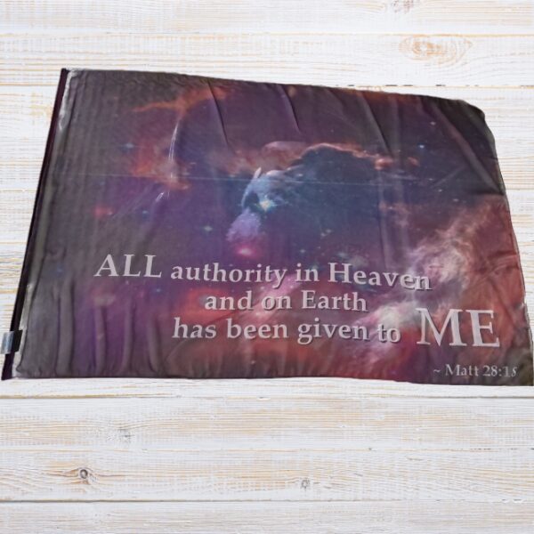 Chiffon Printed Flag | Math 28:15 | Print slightly blurry