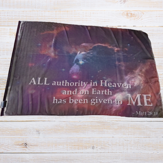 Chiffon Printed Flag | Math 28:15 | Print slightly blurry
