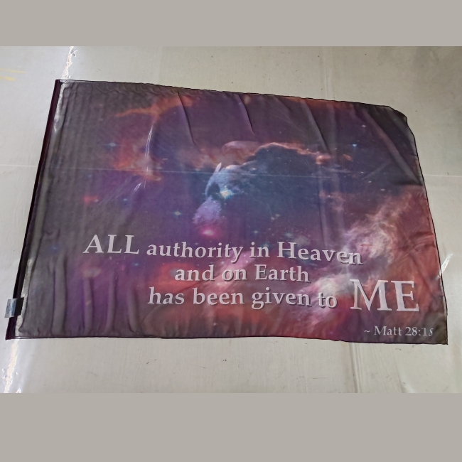 Chiffon Printed Flag | Math 28:15 | Print slightly blurry - Image 2