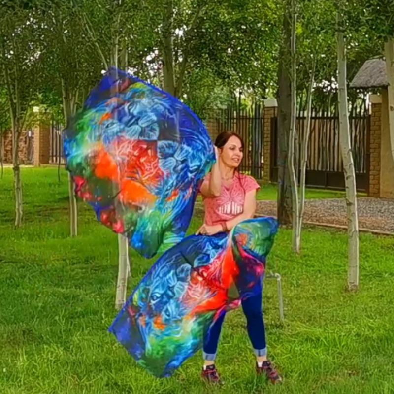 Chiffon Printed Flag | Semi-Circle | Worthy is the Lamb