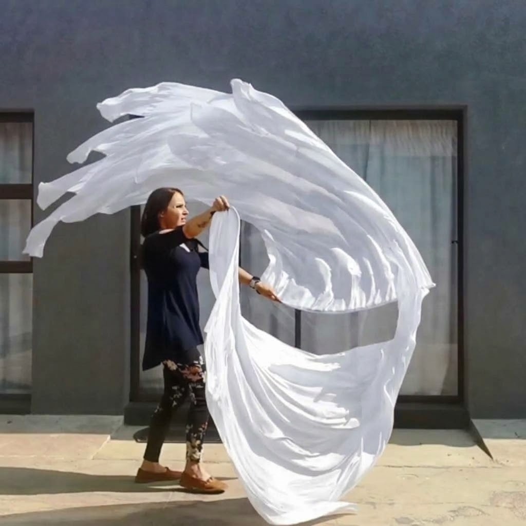 Silk Multi Layer Banner Flags | My Beloved | White